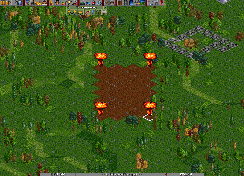 Diagonal clearing, now with an explosion on each corner! :D
