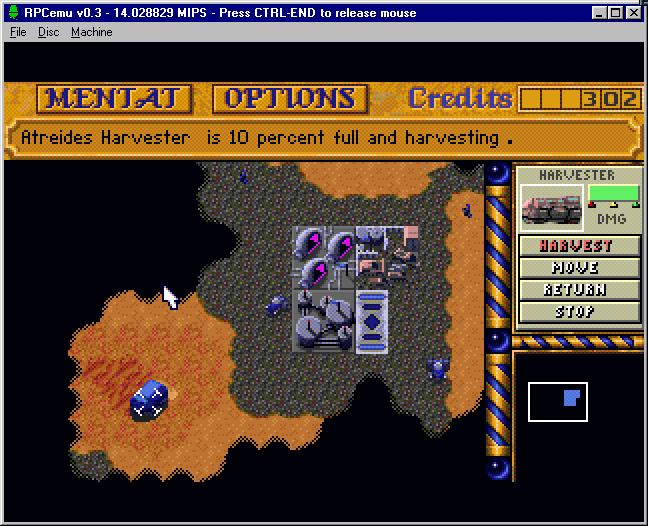 For those, who don't know exactly what's this about: a screenshot from Dune 2 - probably the first RTS ever.