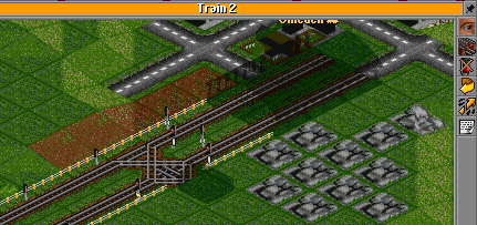 In this screenshot the train fails to leave the depot while the route to it's destination (the station shown in the screenshot) is clear and available. Sorry, cut of a bit too much in the screenshot.